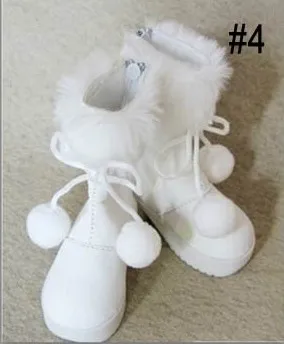 1/3 1/4 ženska, dekle SD AOD DOD BJD MSD Dollfie Sintetičnega Usnja sneg škornji, Čevlji beli čevlji YG004