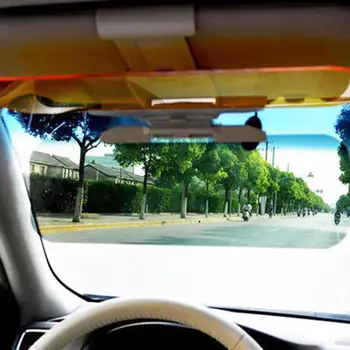 Avto sončnega HD Anti Sončni svetlobi Bleščečih Buljiti Dan Night Vision Vožnje Ogledalo UV-Krat Flip Navzdol Jasen Pogled Avto dežnik