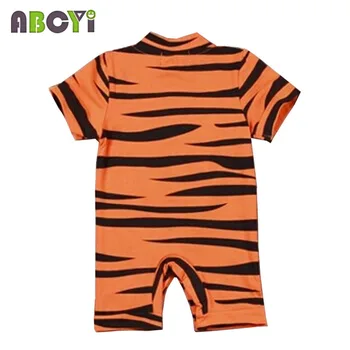 Otroške Igralne Obleke Kratek Rokav Risanka Tiger Začetnih Fantje Dekleta Nosijo Proge Poletje Jumpsuit Newborn Baby Oblačila Bebes Kostum A1030