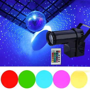10W RGB Žarek LED Pinspot Svetlobe Z Oddaljenim Fazi Učinek Pozornosti Disco DJ Fazi Stranka Kažejo Luči Božič Pinspot Fazi Svetilke