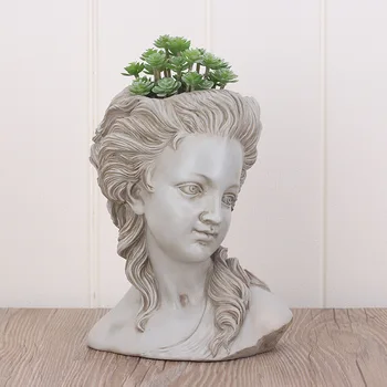 Debelo sočna rastlin cvetlični lonček na glavo eleganten grške boginje bonsaj planter vrt lonci ročno obrt home namizni dekor