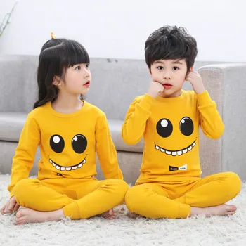 2020 Jeseni Otroci Pižame Določa Baby Girl Boy Oblačila Pižame Dekleta Pijamas Baby Fantje Dekleta Risanka Dolg Rokav T-shirt majica+Hlače 2pcs