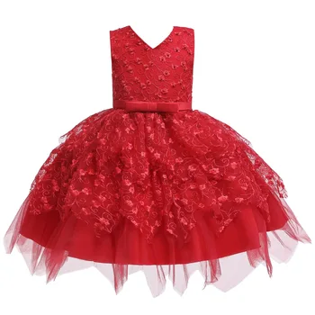 Božič Princesa Dekleta Obleko Za Maturantski Večer Stranka Kostum Najstniška Dekleta, Otroci Obleke, Poročni Obleki Deklica Rdeči Obleki