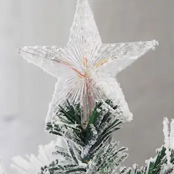 Novo novo Leto umetno Božično drevo jelka bor zasneženi vse barve led & fiber optic lighting & Star 150/180/210/210