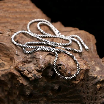 Čisto Pravi 925 sterling srebrna ogrlica za Ženske Moški nakit klasično srebrno 925 Noge Koruza Verige Nova Modna Ogrlica 2020 GYC01