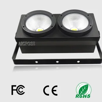 2 oči 2x100w LED COB DMX Fazi Učinek Blinder svetel hladno in Toplo Bela DJ 200W Publiko, luči, Disco Razsvetljavo
