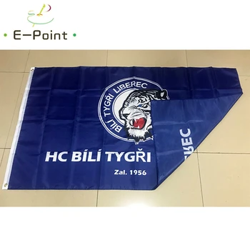 Češka Hokejska Ekipa Liberec Beli Tigri 3 m*5 m (90*150 cm) Velikost Božični Okraski za Dom Zastava Banner Darila