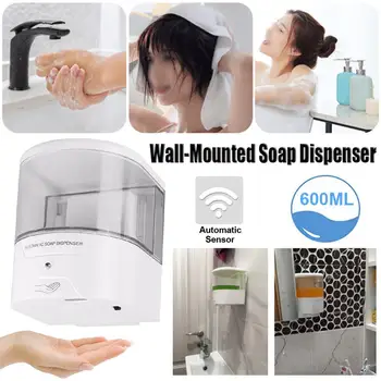 600 ml Samodejno Milo Razpršilnik Touchless Senzor Hand Sanitizer Šampon Detergent Razpršilnik Stenske Za Kopalnico, Kuhinjo,