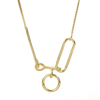 S'STEEL Geometrijske Zlato Obesek Ogrlice Za Ženske 925 Sterling Srebro Izjavo Stranka Ogrlica Collares De Moda 2020 Nakit