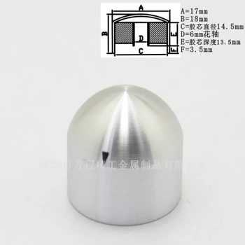 10pcs aluminija plastični pokrovček gumb potenciometra gumb Nemoteno 17*18*6 mm Bullet aluminija plastično ohišje ročaja za instrument učinek bunka