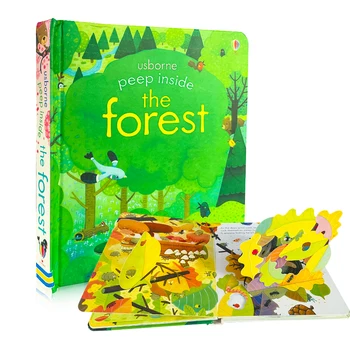 Pokukajte V Notranjost Gozda Pravljica angleški Izobraževalne 3D Zavihek slikanic Zgodbe v gozdu starši-otrok, interakcije