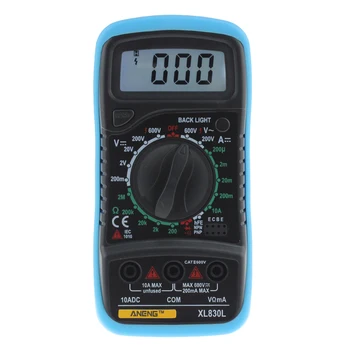 XL830L Digitalni Multimeter Voltmeter Ampermeter AC DC OHM Volt Tester LCD Test Tekočih Multimeter Zaščita pred Preobremenitvijo