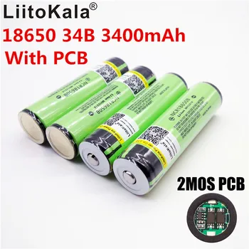 4PCS Original LiitoKala 18650 3400mAh NCR18650B 3400 baterijo 3,7 V Li-ion baterije Rechargebale