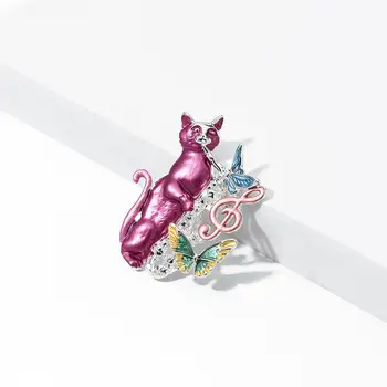 Moda 2020 Umetnik Mačka Igra Saksofon Broške Zatiči Nova Zasnova Lady Butterfly Nakit Broška Pin za Ženske Ženski Brosh