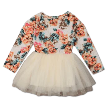 Otroci Obleke Za Deklice Dolg Rokav Otroci Oblačila cvetlični Tutu Dekleta Priložnostne Šolo Obrabe Princesa Stranka Obleko