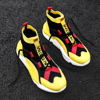 2019 Visoki Vrh Super kul Stil moški tekaški športni copati športni čevlji za moške rumene barve superge za tek na prostem obutev