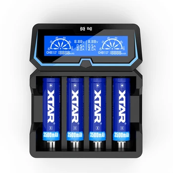 NOVO XTAR X4 Hitro polnjenje LCD Uporablja za 3,6 V/3,7 V Li-ion 16340 /18650 26650 32650 /IMR/INR/PIS, 1,2 V Ni-MH/Ni-CD Polnilec Baterij