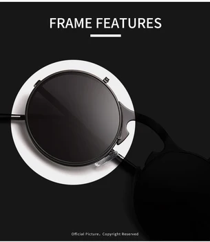Krog Steampunk sončna Očala Moški Ženske Modna sončna Očala blagovne Znamke Oblikovalec Retro Kovinski Okvir Dvojni Objektiv Letnik Očala UV400