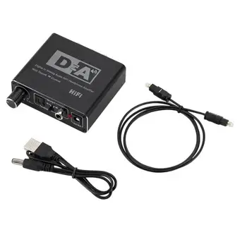 192kHz DAC Pretvornik Digitalni Koaksialni Optični Toslink v Analogni L/R RCA 3.5 mm Audio Jack Adapter Pretvornik S Kontrolo Glasnosti