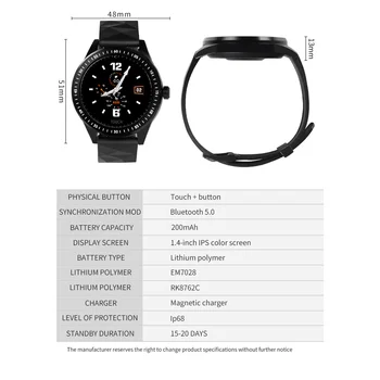 E1 2020 Nov Modni 18 Jezikov v gledam Pametno Gledati Zapestnica Band smartwatch IP68 Vodotesen Fitness Sports tracker Passometer