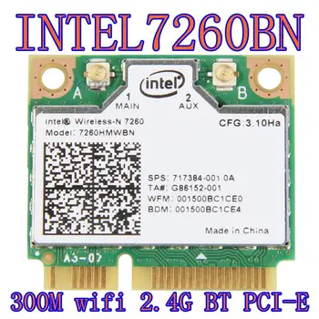 Intel Wireless-n 7260 7260hmw Milijard Half Mini Pci-e Bt Bluetooth Brezžično Kartico Wifi 802.11 B, G, N, 2.4 GHz