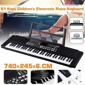 LBLA 61 Tipka za Glasbo Elektronska Tipkovnica Električni Digitalni Klavir Orgle z Mikrofonom/Glasbeno Stojalo Chirdren Darila