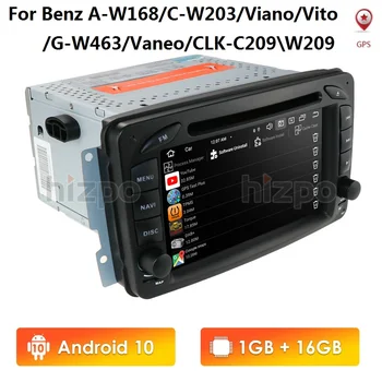 Android 10 2 Din IPS avtoradio DVD GPS za Mercedes Benz CLK W209 W203 W208 W463 C209 C Viano s Ogledalo Povezavo BT CSD Igralec
