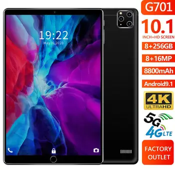 Dobro prodajajo G701 Tablet Pc 128G 10.1 palčni 4G Telefonski Klic 8 256GB ROM Android 9.1 8800mAh WiFi GPS Globalni različici tablet PC