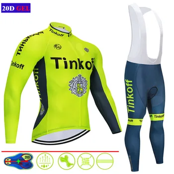 NOVO Saxo Tinkoff bank long sleeve kolesarjenje jersey set tenue cycliste homme roupa ciclismo feminina maillot ciclismo hombre verano