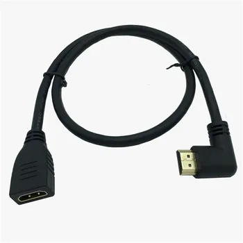 HDMI Kabel Podaljšek, Moški-Ženska Podaljšek Adapter Kotnega Vtiča Podporo 4K*2k 60 hz 2,0 V za HDMI Splitter Preklopnik HDTV LCD PC
