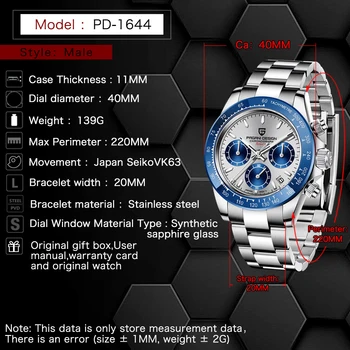 Novi PAGANI DESIGN Moške ure blagovne znamke Luksuzno ročno uro samodejni watch datum moških quartz Kronograf watch Relogio Masculino 2020
