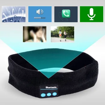 Brezžična Tehnologija Bluetooth Glasbe Telefon Joga Teče Dihanje Elastična Šport Sweatband Glavo Slušalke