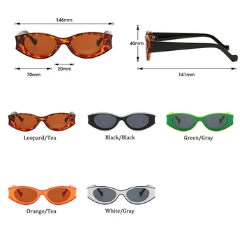 Majhen Pravokotnik Modna sončna Očala Ženske Modni Oblikovalec Mačka Oči, sončna Očala Za Ženski Trend Feminino Očala UV400 Oculos