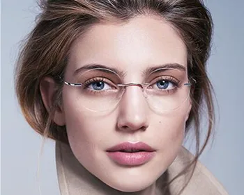 Eyesilove ženske Titanove Zlitine Rimless kratkovidnost očala Kratkovidan Očala na recept očala -1.0 -1.5 -2.0 -2.5 -3.0 -3.5 -4