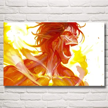 Napad Na Titan Japonski Anime Plakat Svile Tiskanje Fotografij, Umetnosti Dekoracijo Slikarstvo Doma Dekor Spalnica Steno V Dnevni Sobi