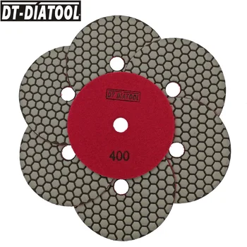 DT-DIATOOL 7pcs #400 Visoko Kakovostne Smole Obveznic, Brušenje Diskov Diamond Suho Poliranje 125 mm, Za Granit, Marmor Keramični dia 5
