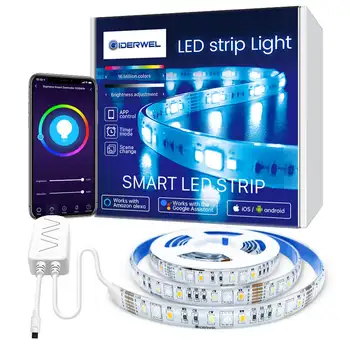 Smart RGBCCT Luči LED Trakovi Wifi Krmilnik 12V 2m Prilagodljiv Trak Kit Glasovni Nadzor RF Remoteworks z Alexa Google Pomočnik