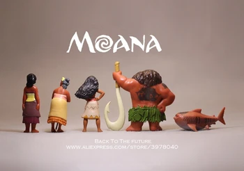 Disney Moana Princesa Film 6-7cm Dejanje Q različica Slika Model Anime Dekoracijo PVC Zbirka Figur Igrače model za otroke