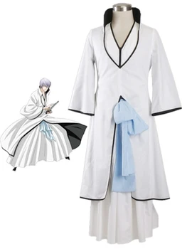 Lahko prilagojena Anime BLEACH Cosplay Človek, Ženska Halloween Cos Ichimaru Gin Cosplay Kostum Japonski bel kimono S-3XL