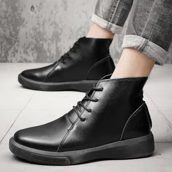 2020 Visoko kakovost Nove orodne slog priložnostne usnjeni čevlji za Moške Priložnostne Čevlji Udobno Superge Zapatos De Hombre Masculino