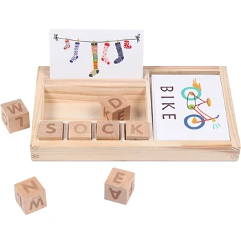 Les Črkovanje Besede, Igre Otroci Zgodaj Izobraževalne Igrače Za Otroke, Otroška Kognitivne Puzzle Kartico Darilo Montessori Izobraževanje Igrače