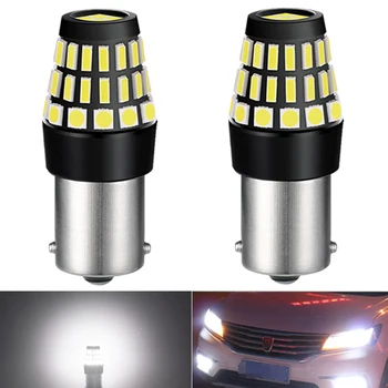 2x P21W BA15S 1156 Dnevnih lightsr LED Žarnice za Hyundai Getz Tucson Santa i40 Sonata Naglas i30 Solaris Creta ix25 DRL