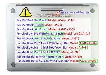 3IN1 Prozoren Pokrov za Apple Mac book Air Pro Retina 11 12 13.3 15 cm za MacBook Pro 13 z Dotik Bar Primeru Laptop Torba