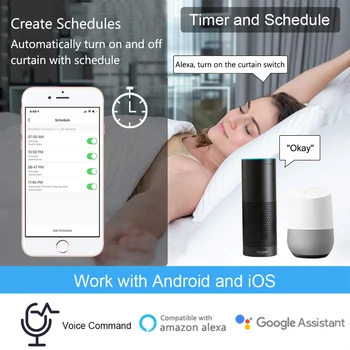 Tuya Smart Življenje Wifi Zavese Stikalo za Motorna Nadstrešek deluje z Google Pomočnik in Echo Alexa Glasovni Nadzor DIY