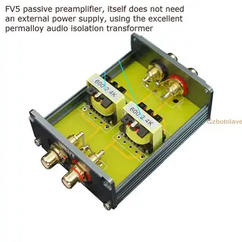 FV5 z pridobili avdio transformator booster pasivne preamplifier telefona / računalnika zvoka za izboljšanje kakovosti orožje