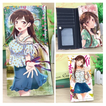 Anime Rent-A-Dekle Mizuhara Chizuru Dolgo PU Usnje Denarnice Ichinose Chizuru Risanka Multi-Držalo za kartico Torbici
