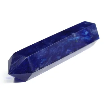 1Pcs Temno Modra Quartz Crystal Prekine Palico Kamen Točke Zdravljenja Heksagonalna Zdravljenje Gemstone Doma Dekoracijo za Degaussing