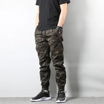 Ameriška Ulica Modni Stil za Moške Jeans Jogger Hlače Prikrivanje Tovora Hlače Moški Vojske Vojaške Hlače Homme Hip Hop Kavbojke