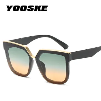 YOOSKE Vintage sončna Očala Moške blagovne Znamke Oblikovalec Gradient sončna Očala Odtenki Ženske Retro Prevelik Sunglass Ženski Ogledalo UV400