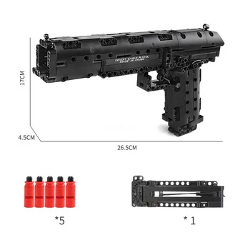 DIY Bloki Desert Eagle MP5 98K M4 QBZ95 Lahko Ogenj Krogle Nastavite Pištolo Sestavljanje modelov Mikro Stavbe Moc Igrače Za Otroke, Fantje Darila